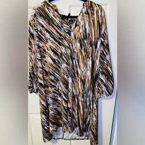 New Directions Leopard Plus Size Shift Dress,‎ 3x